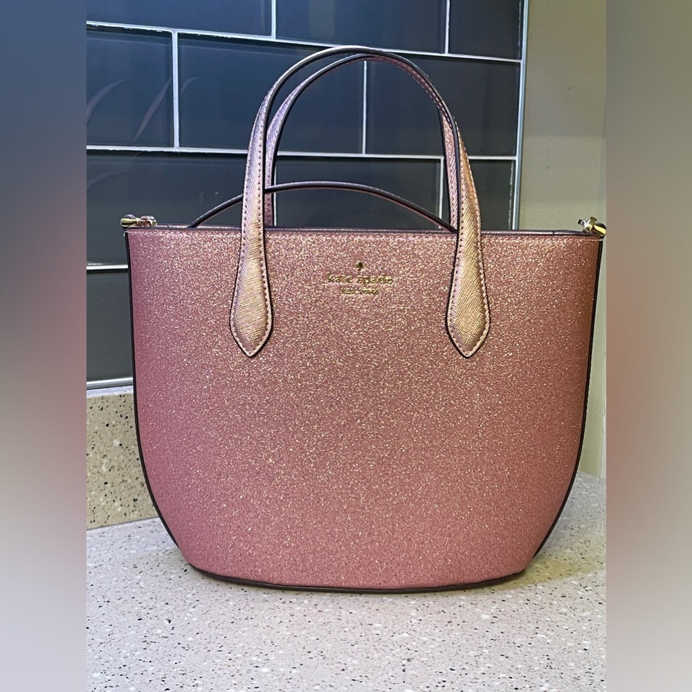 Pink glitter Kate Spade purse